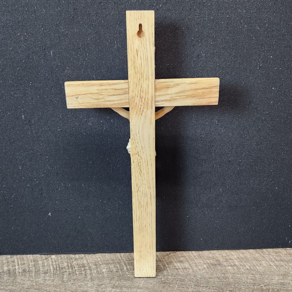 Vintage 15” INRI Wooden Crucifix Cross Wall Decor Jesus Christ - Picture 5 of 5